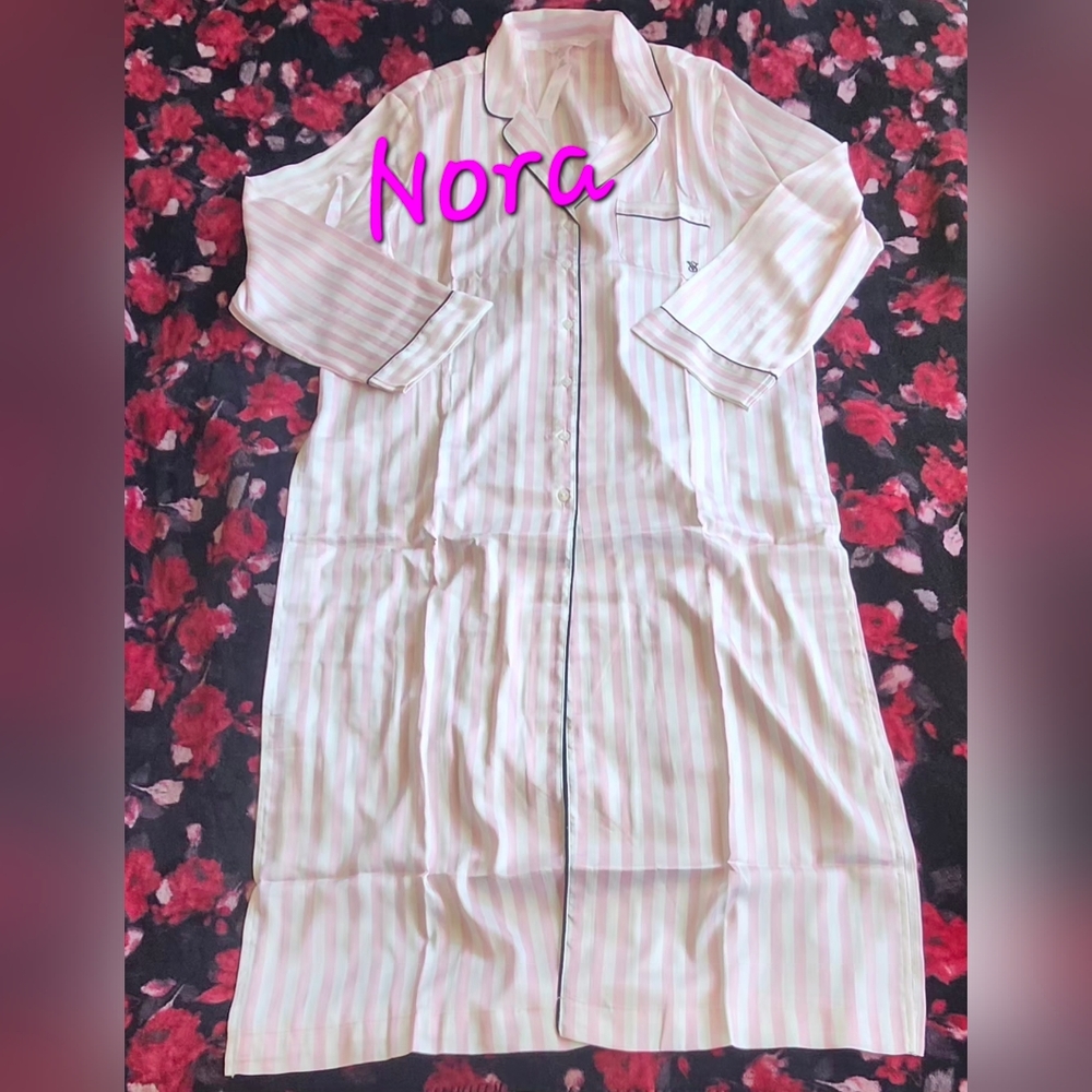 Victoria's Secret Glazed Satin FlyawayTunic Pajama Set Size MEDIUM NWT - Picture 7 of 12